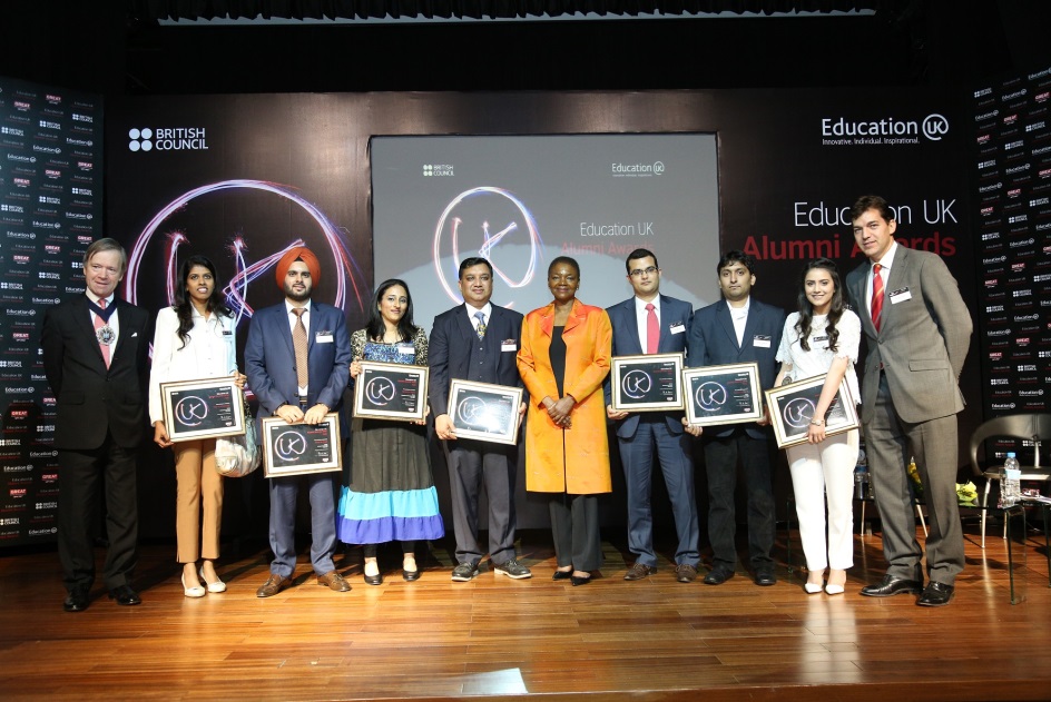 UK graduates felicitated at the Education UK Alumni Awards India - 2016